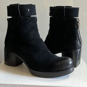 COSTUME NATIONAL Black Suede Boots, size 36.5